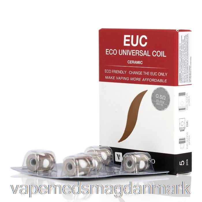 Vape Uden Nikotin Vaporesso Euc Erstatningspoler 0,5ohm Keramisk Euc Ss316l